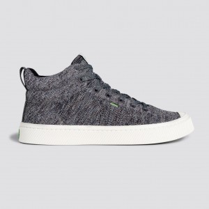 Men Cariuma High Top Bamboo Weave Knit Vegan IBI HIGH Stone Grey | CL4265907