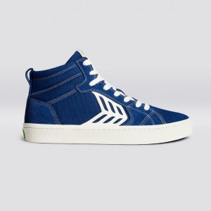 Men Cariuma High Top Canvas CATIBA PRO Blue Contrast / Ivory | HN2301476