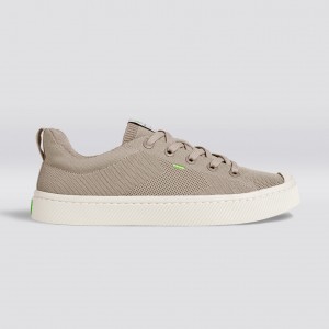 Men Cariuma Low Top Bamboo Weave Knit Vegan IBI Sand Beige | DO6724139