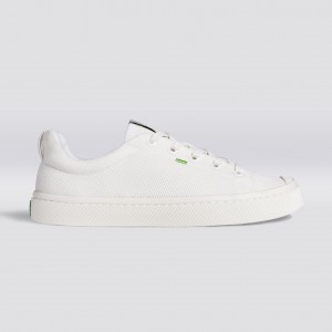 Men Cariuma Low Top Bamboo Weave Knit Vegan IBI Off-White | HZ8130625