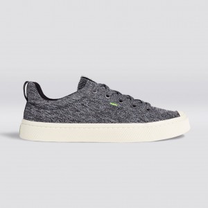 Men Cariuma Low Top Bamboo Weave Knit Vegan IBI Stone Grey | ZX2791380