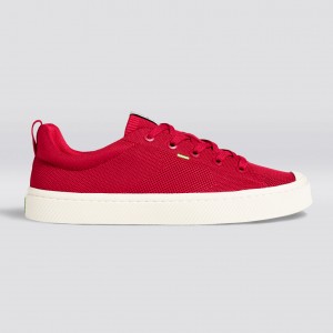 Men Cariuma Low Top Bamboo Weave Knit Vegan IBI Raw Red | HS3150249