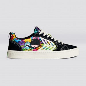 Men Cariuma Low Top Canvas CATIBA PRO CATIBA Pro Black Toz Print | XI1709283