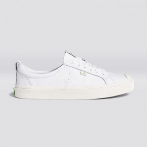 Men Cariuma Low Top Premium Leather OCA LOW White | ZC3265104