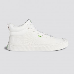 Women Cariuma High Top Bamboo Weave Knit Vegan IBI HIGH Off White | NV5694702