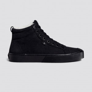 Women Cariuma High Top Suede Vegan OCA HIGH All Black | ZH6541708