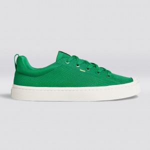 Women Cariuma Low Top Bamboo Weave Knit Vegan IBI Green | ZQ4235706