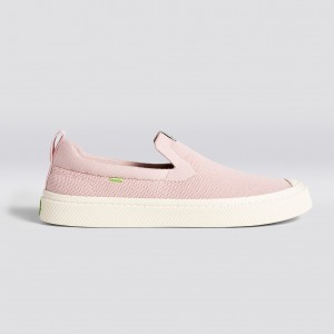 Women Cariuma Low Top Bamboo Weave Knit Vegan IBI Slip-On Rose Red | OC6153942