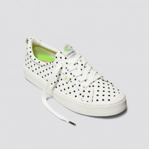 Women Cariuma Low Top Canvas Vegan OCA LOW White Polka Dots | PY4796253