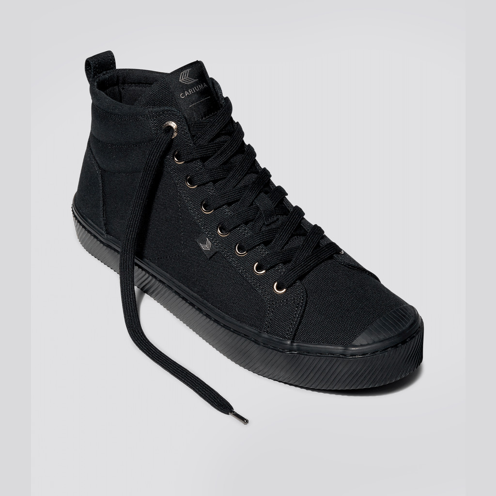 Men Cariuma High Top Canvas Vegan OCA HIGH All Black | ME8342076