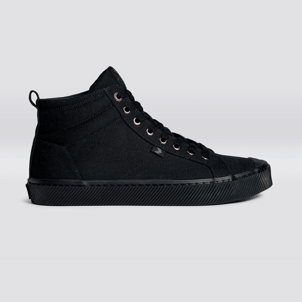 Men Cariuma High Top Canvas Vegan OCA HIGH All Black | ME8342076