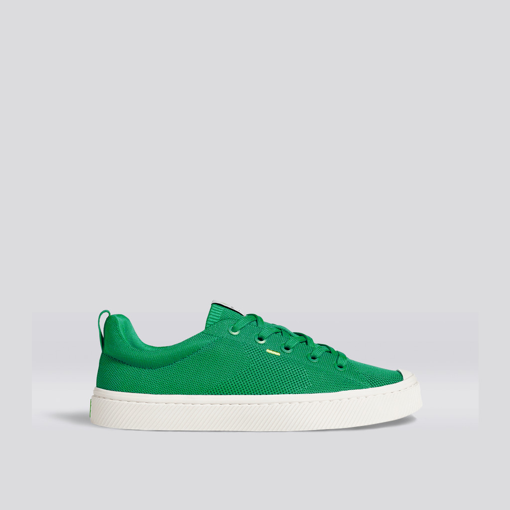 Men Cariuma Low Top Bamboo Weave Knit Vegan IBI Green | RS6510298