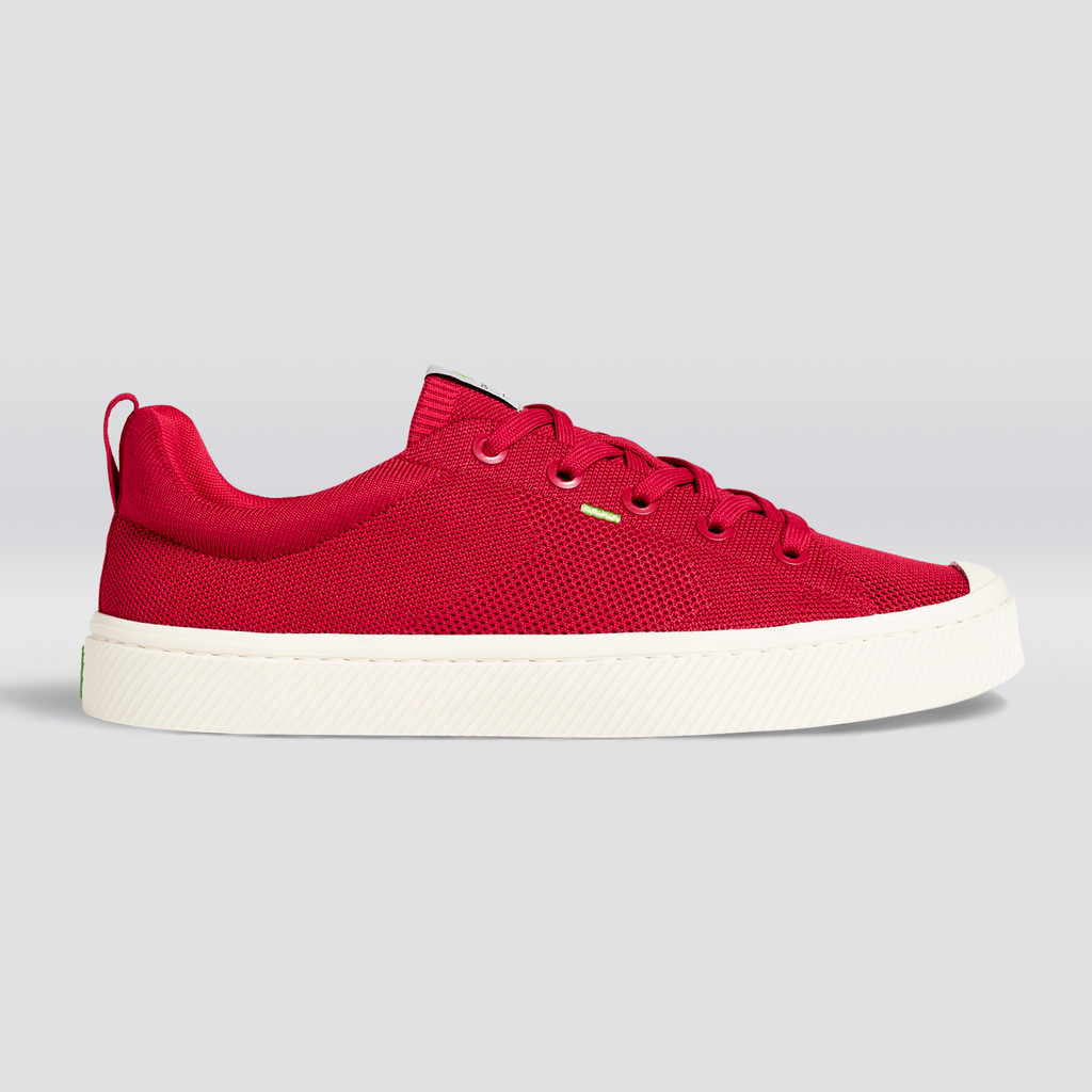 Men Cariuma Low Top Bamboo Weave Knit Vegan IBI Raw Red | AL3048967