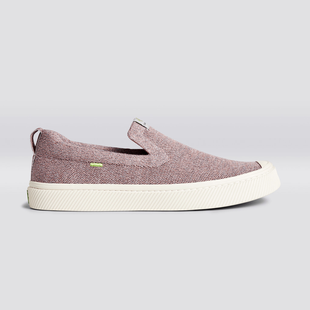 Men Cariuma Low Top Bamboo Weave Knit Vegan IBI Slip-On Stone Blush | DH0738264