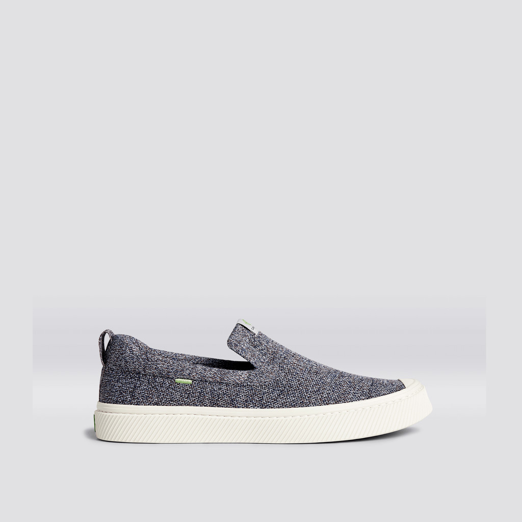 Men Cariuma Low Top Bamboo Weave Knit Vegan IBI Slip-On Stone Grey | YS0275316