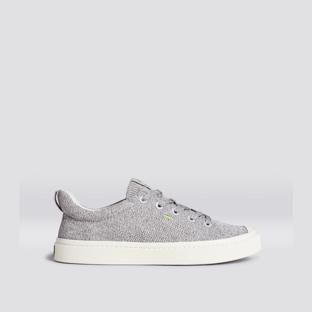 Men Cariuma Low Top Bamboo Weave Knit Vegan IBI Stone Light Grey | WS1943678