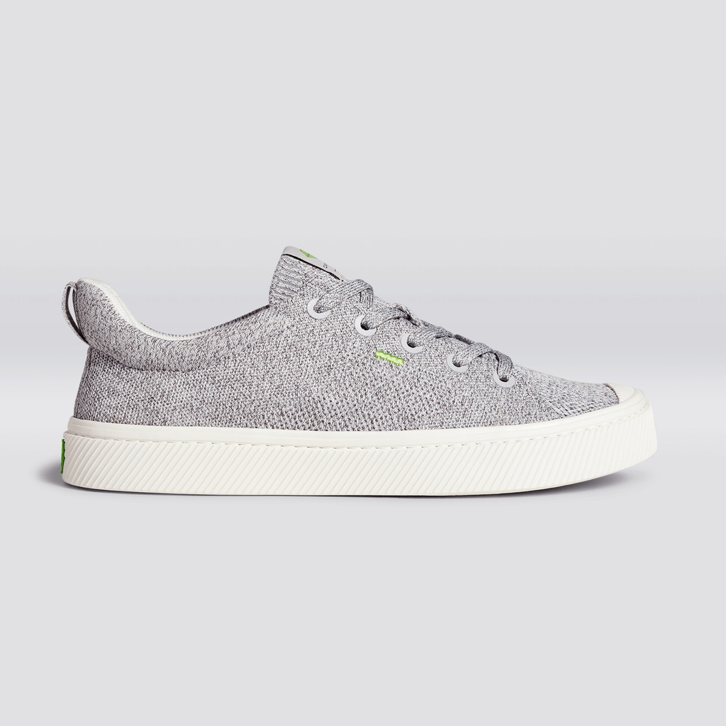 Men Cariuma Low Top Bamboo Weave Knit Vegan IBI Stone Light Grey | WS1943678