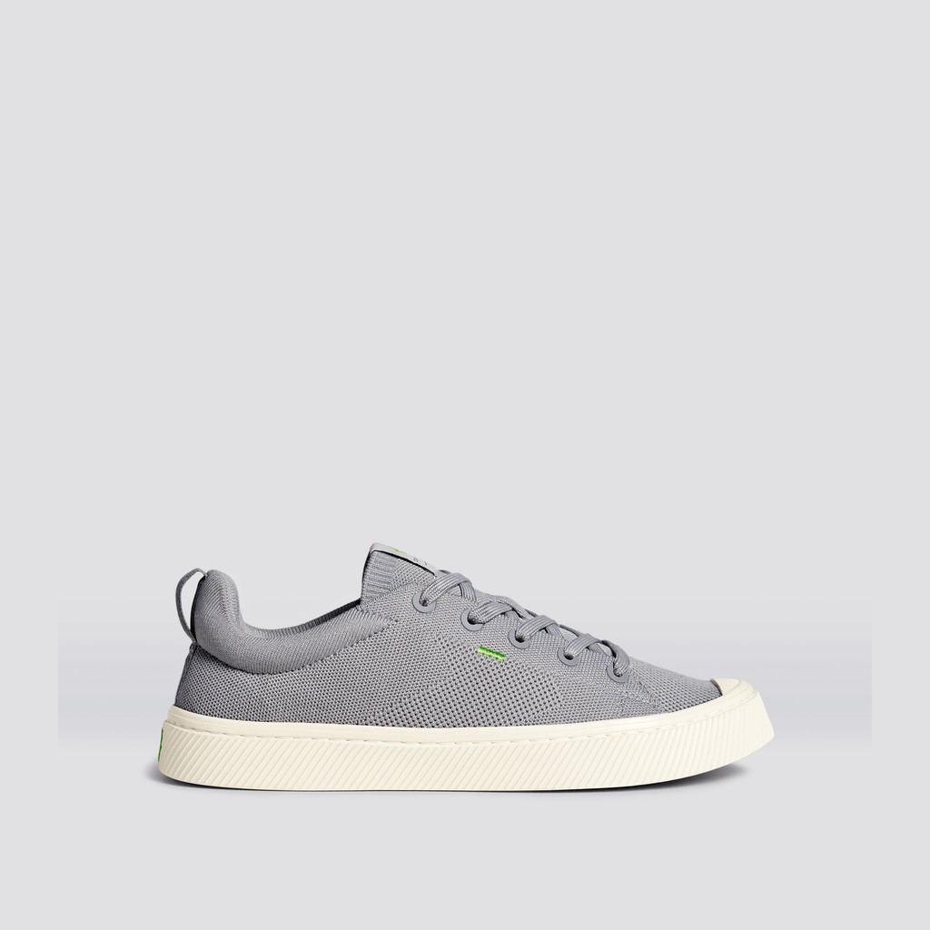 Men Cariuma Low Top Bamboo Weave Knit Vegan IBI Light Grey | TK9476830