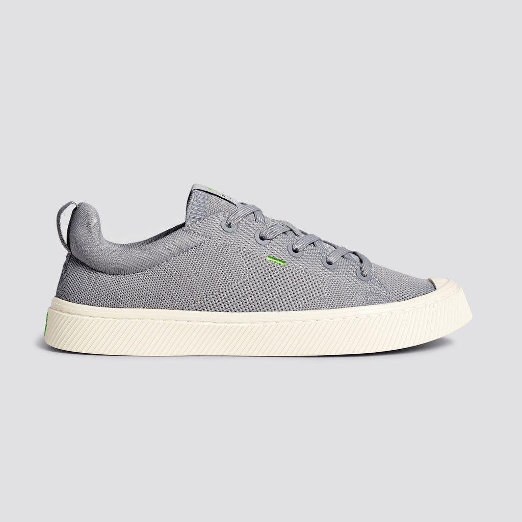 Men Cariuma Low Top Bamboo Weave Knit Vegan IBI Light Grey | TK9476830