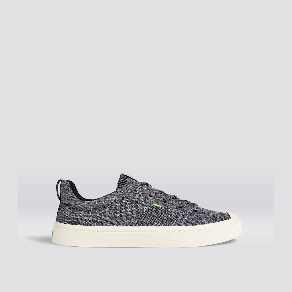 Men Cariuma Low Top Bamboo Weave Knit Vegan IBI Stone Grey | ZX2791380