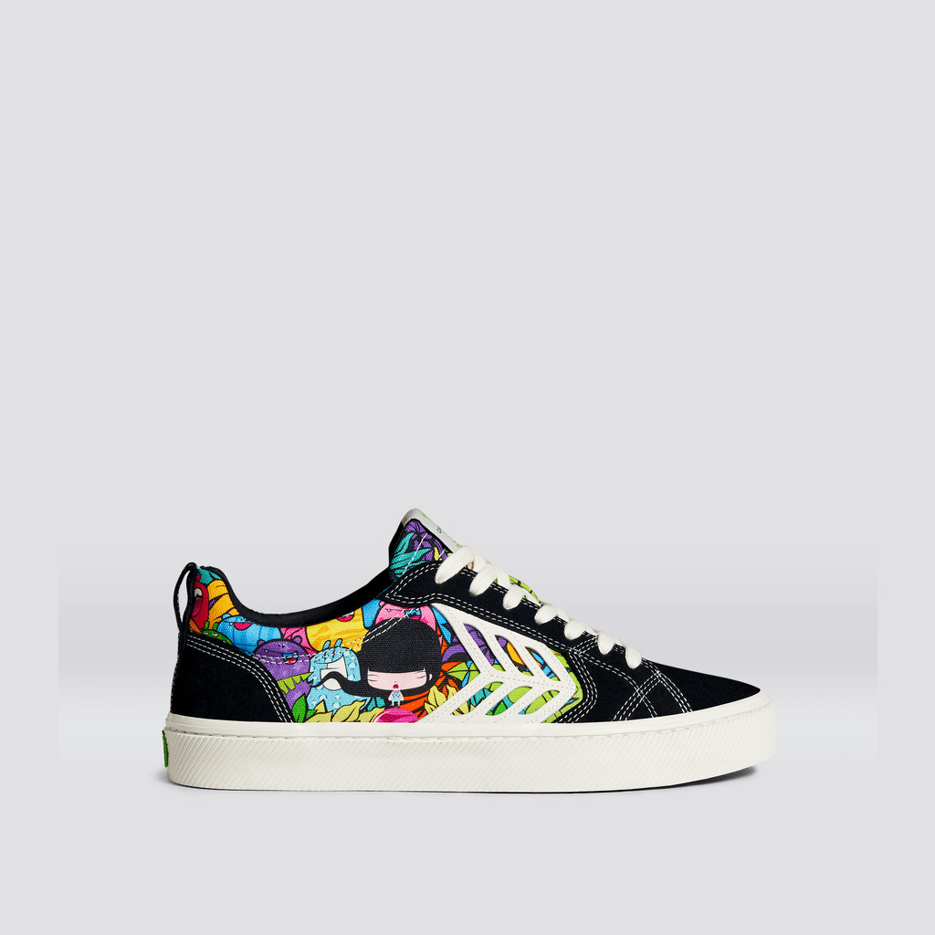 Men Cariuma Low Top Canvas CATIBA PRO CATIBA Pro Black Toz Print | XI1709283