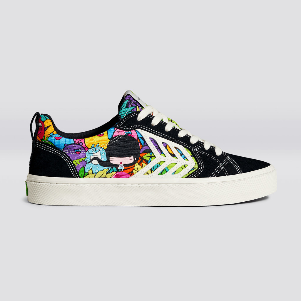 Men Cariuma Low Top Canvas CATIBA PRO CATIBA Pro Black Toz Print | XI1709283