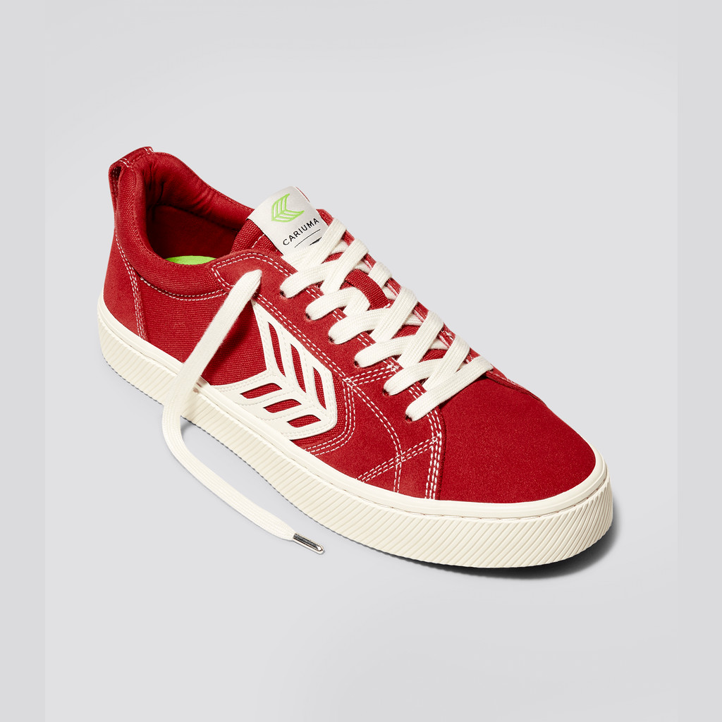 Men Cariuma Low Top Canvas Vegan CATIBA PRO Red Contrast / Ivory | SR7198650