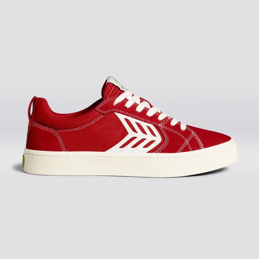 Men Cariuma Low Top Canvas Vegan CATIBA PRO Red Contrast / Ivory | SR7198650