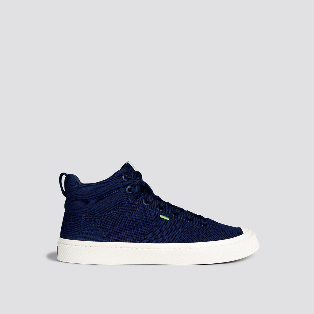 Women Cariuma High Top Bamboo Weave Knit Vegan IBI HIGH Navy | HO7896041