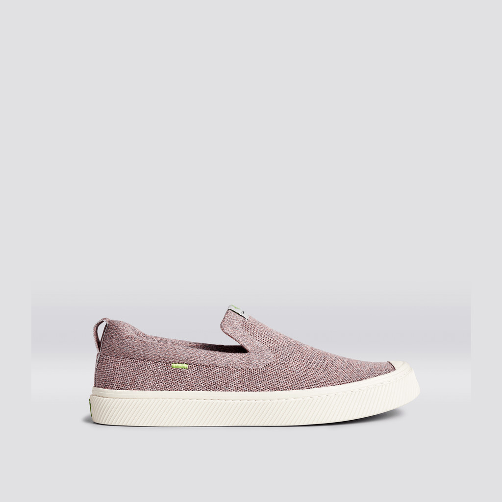 Women Cariuma Low Top Bamboo Weave Knit Vegan IBI Slip-On Stone Blush | IS8079162