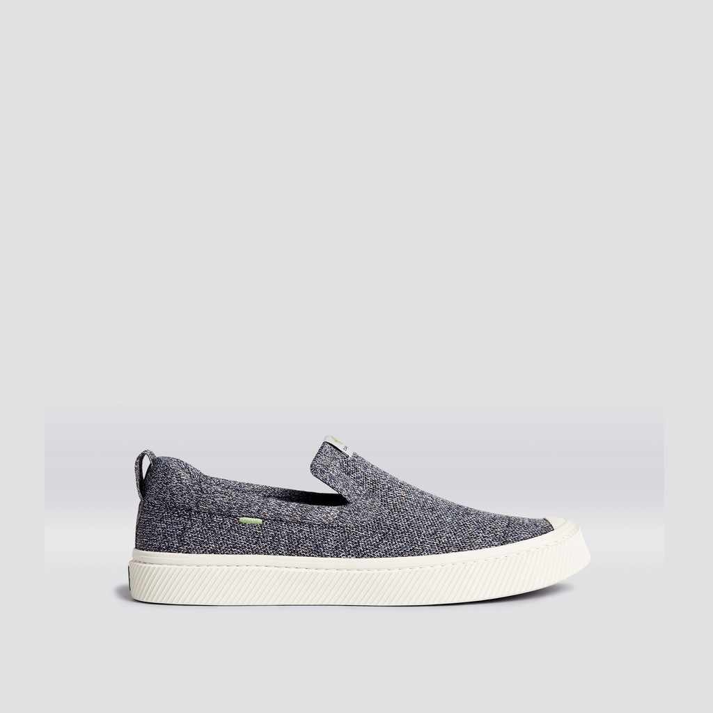 Women Cariuma Low Top Bamboo Weave Knit Vegan IBI Slip-On Stone Grey | FJ7260185