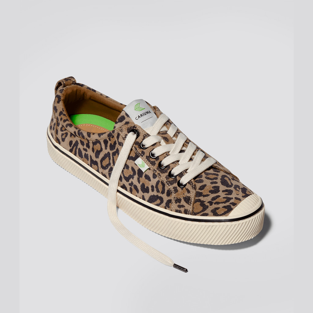 Women Cariuma Low Top Suede OCA LOW Leopard Print | YU3218957